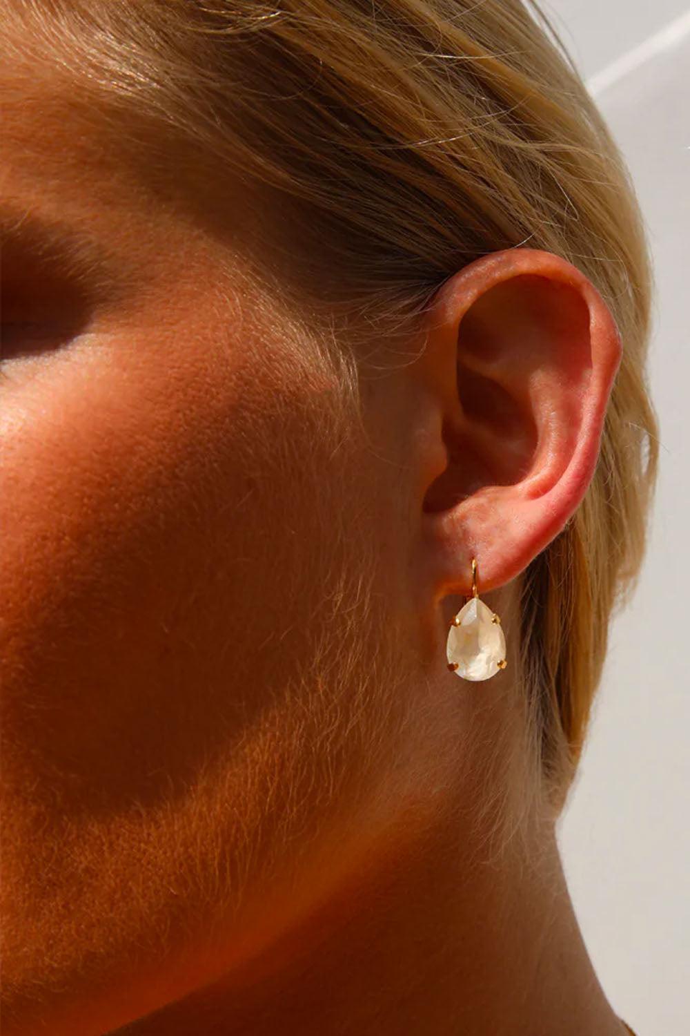 Mini Drop Clasp Earrings Linen Ignite