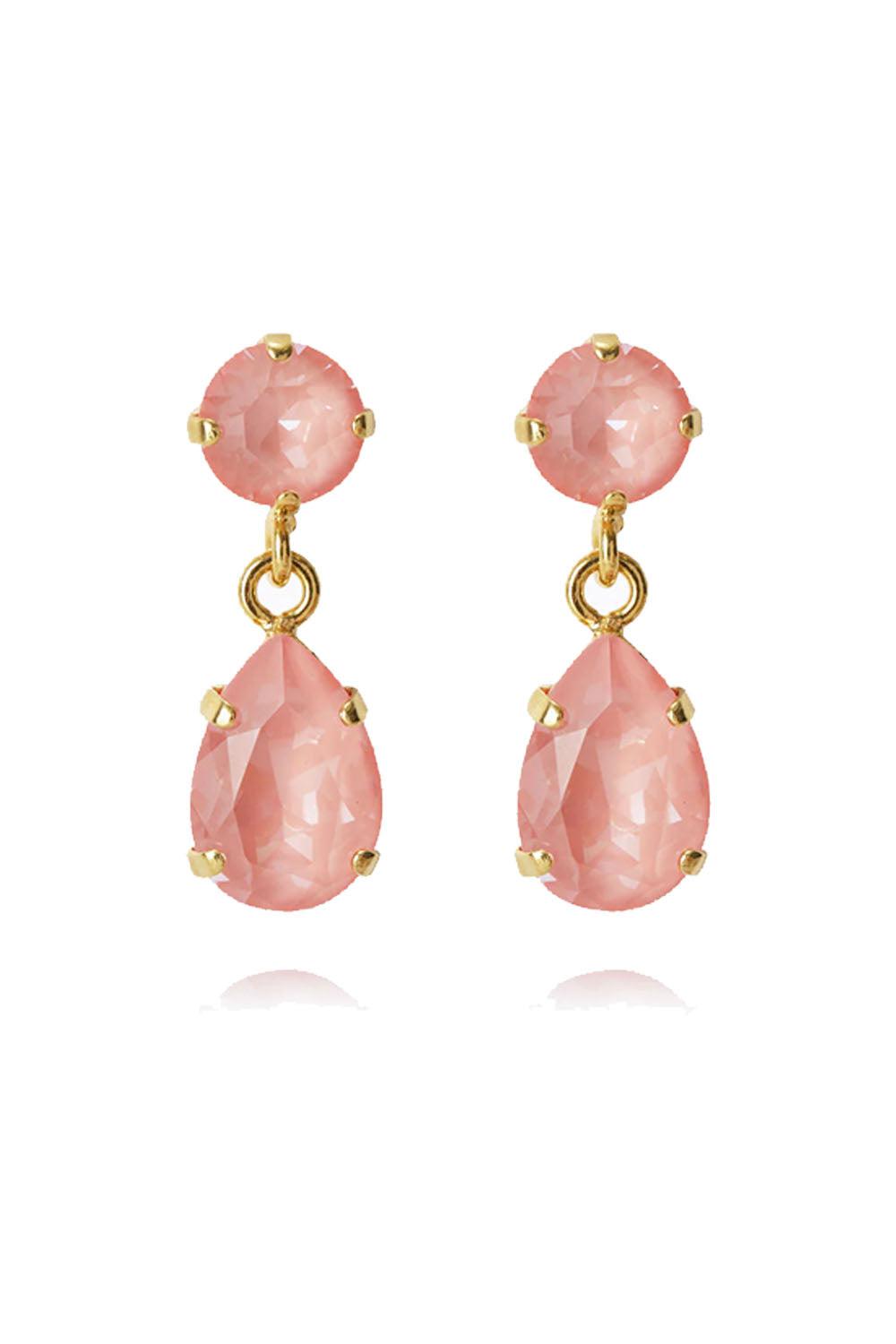 Mini Drop Earrings Gold Flamingo Ignite