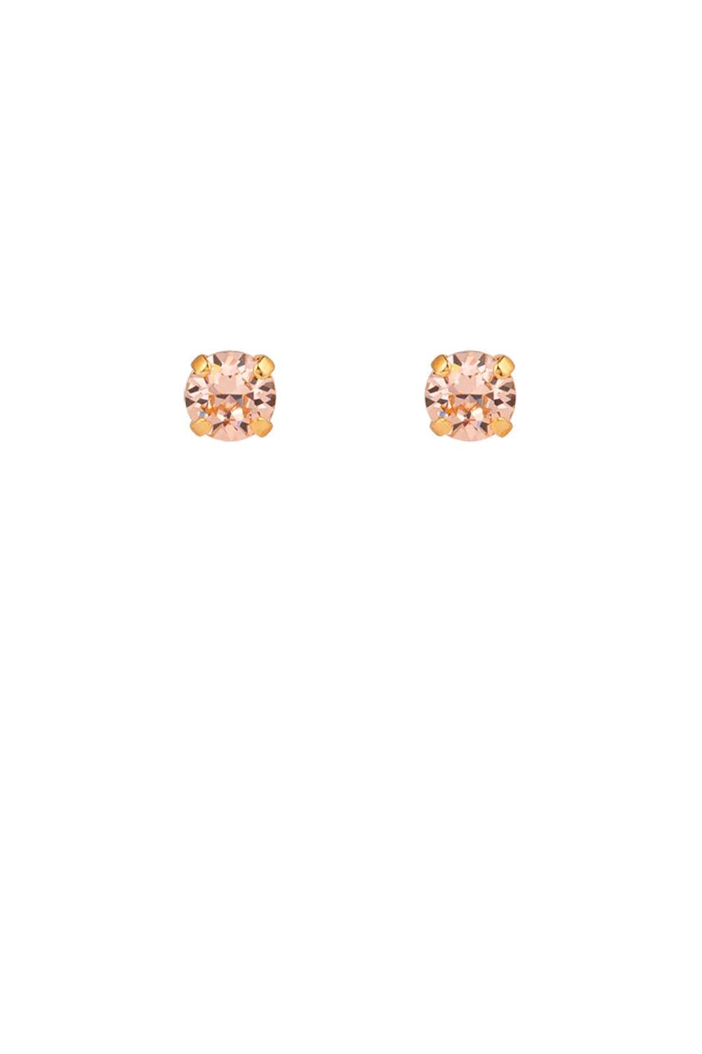 Mini Stud Earrings Gold Light Peach