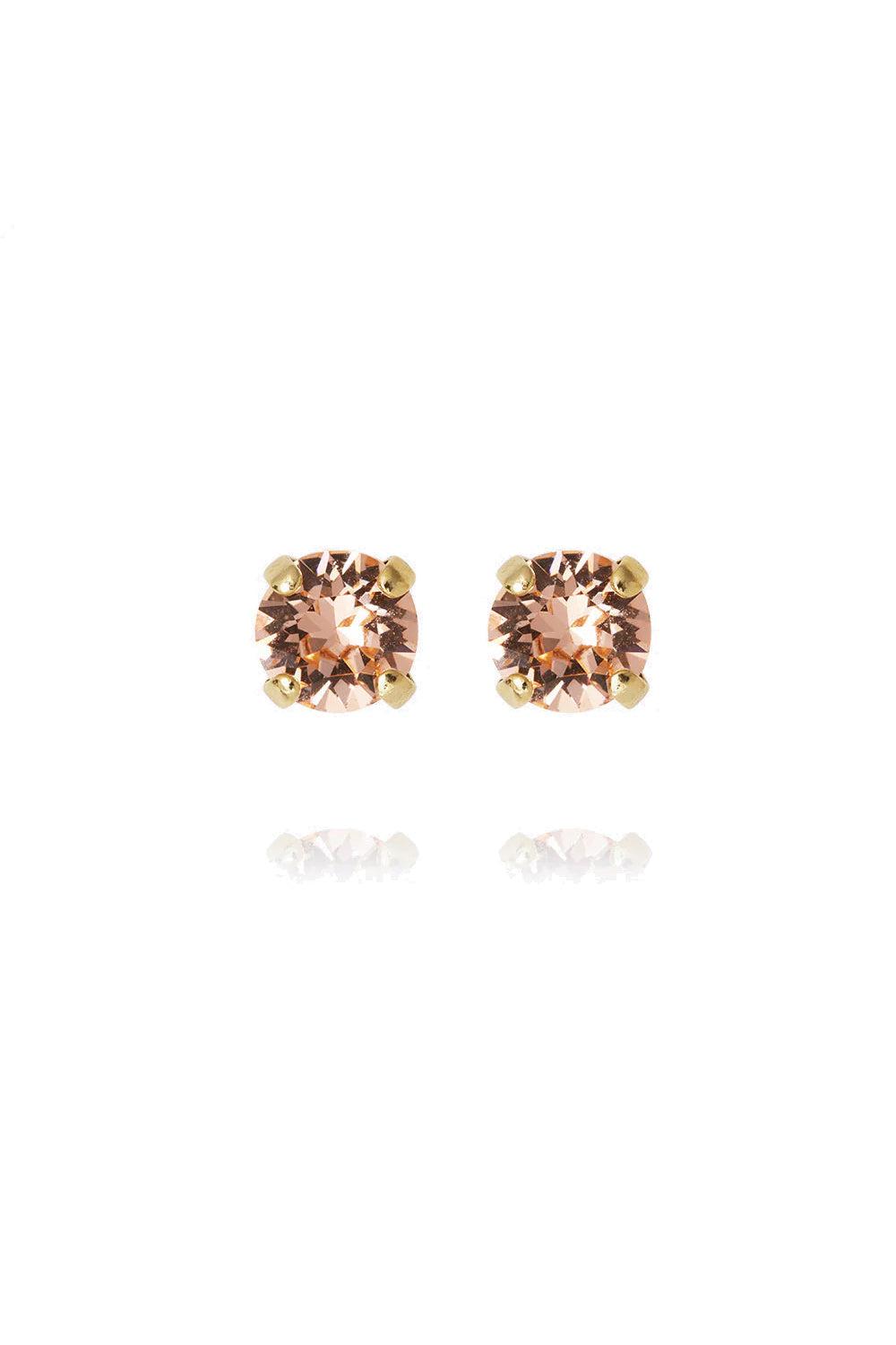 Mini Stud Earrings Gold Light Peach