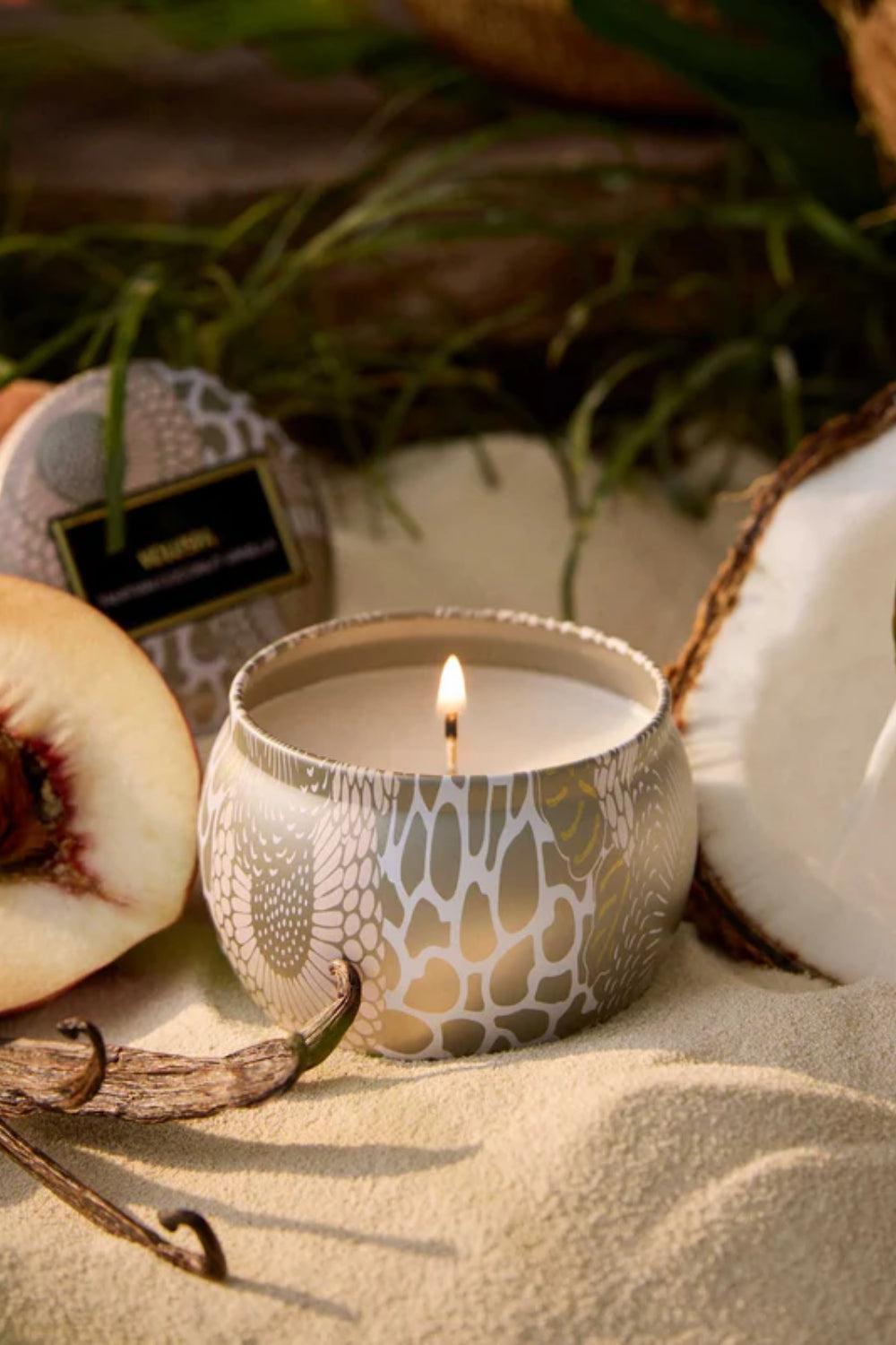 Mini Tin Candle Tahitian Coconut Vanilla 113g