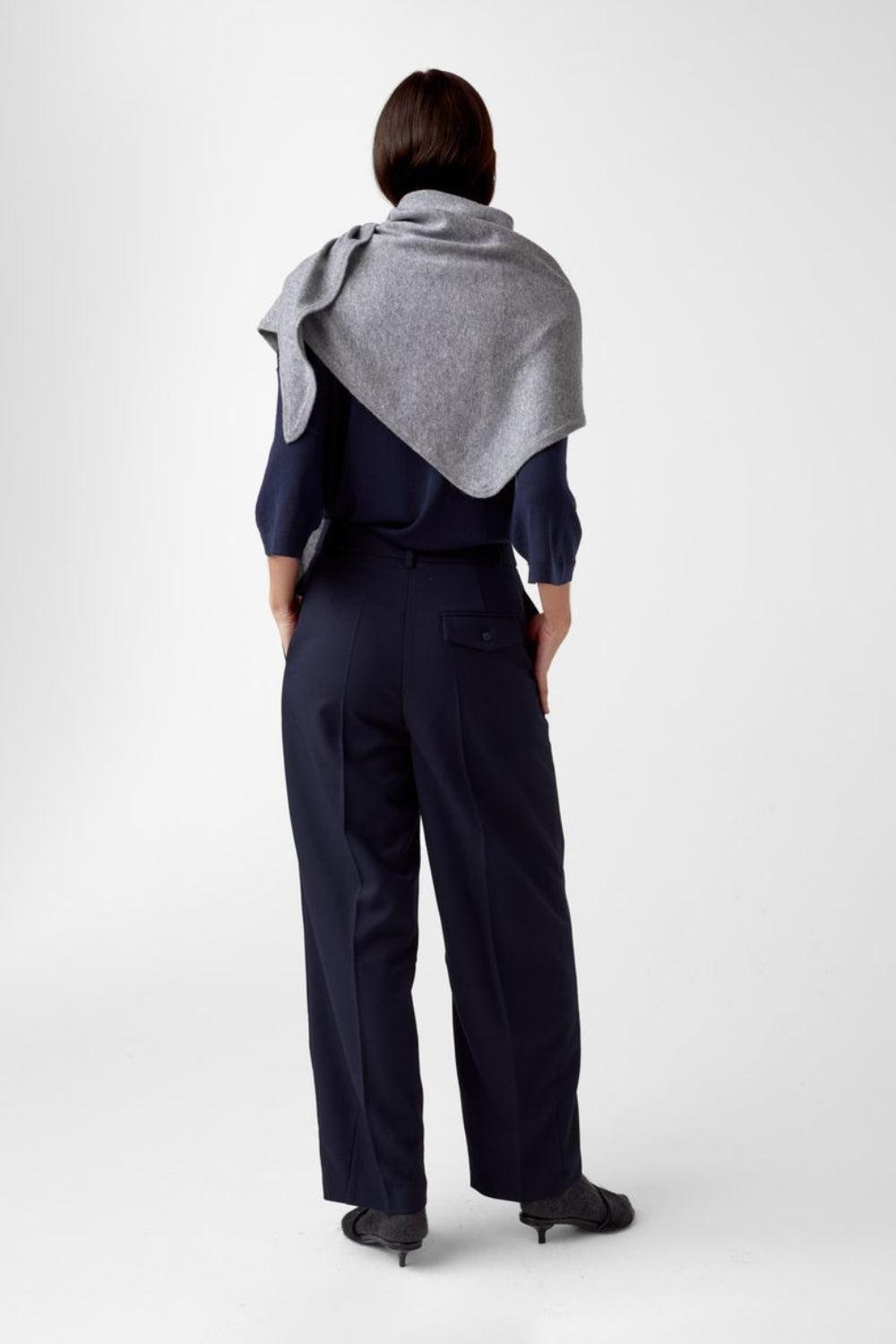 Mira Wool Cash Scarf Grey Mel