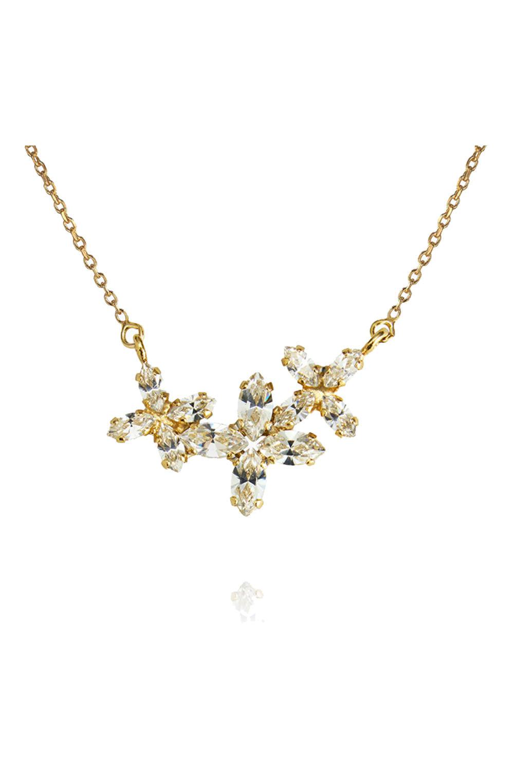 Multi Star Necklace Gold Crystal