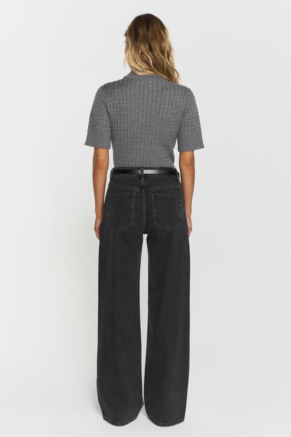 Nalia Knitted Top Grey Melange