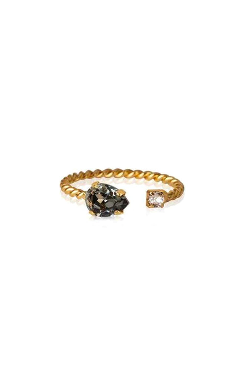 Nani Ring Gold Black Diamond