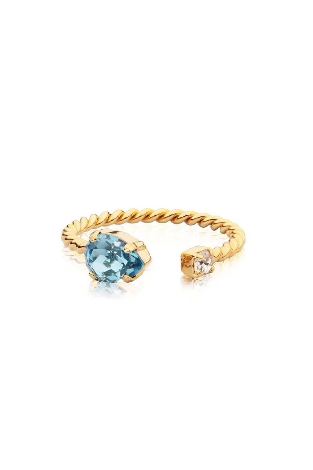 Nani Ring Gold Light Turquoise