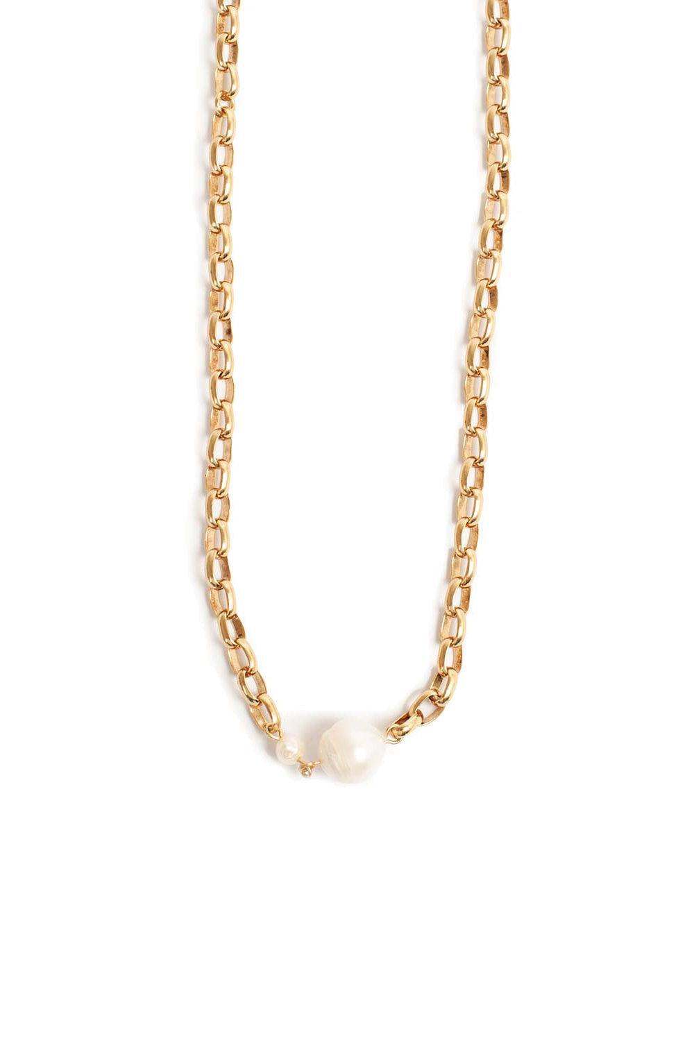 Necklace Gold Pearl, 42cm