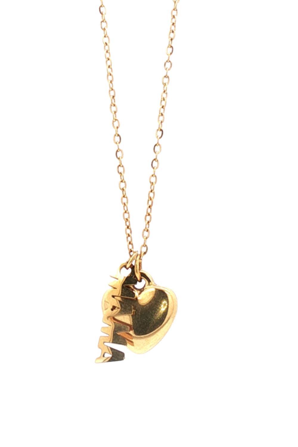 Necklace With Heart and Mom