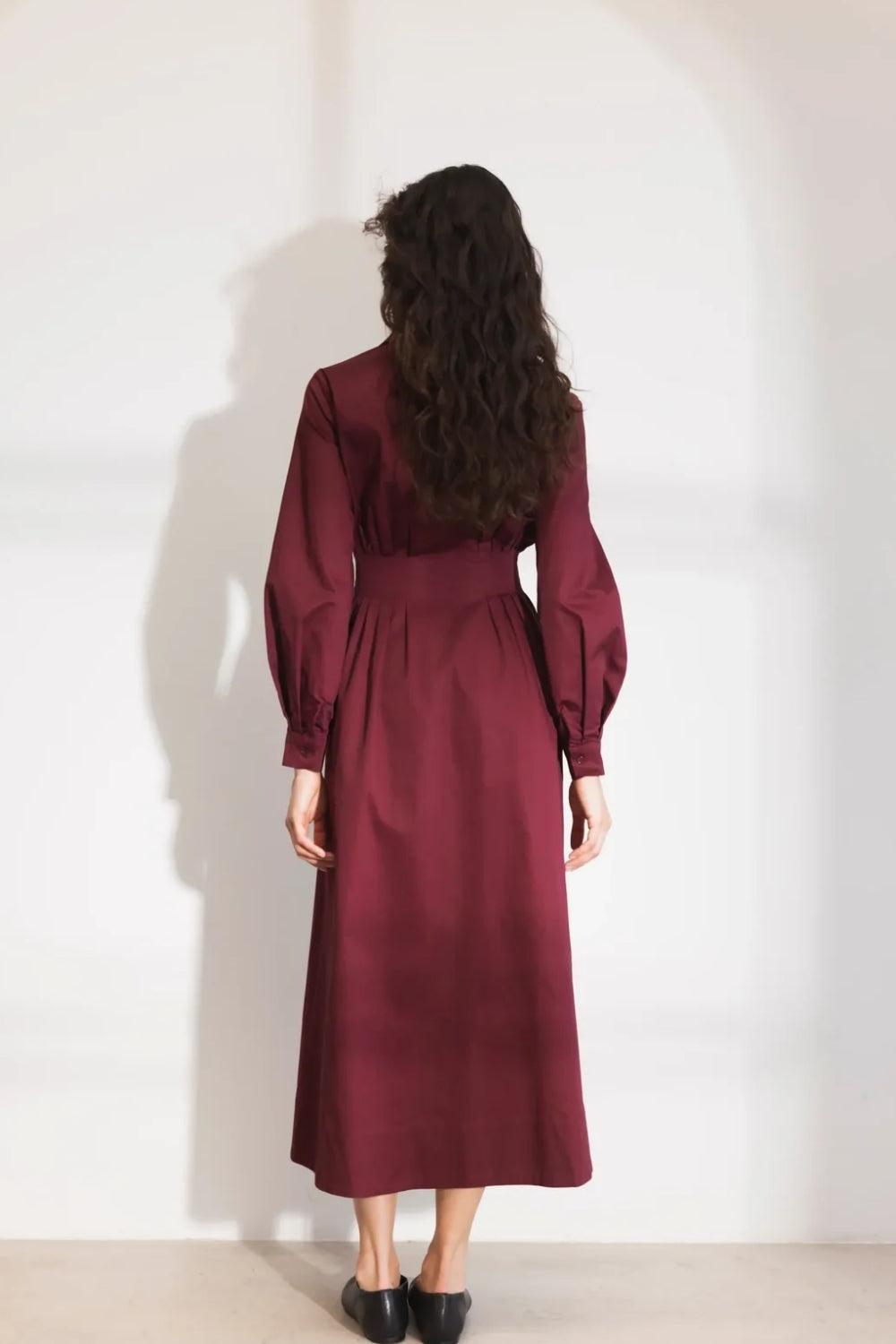 Noelle  Dress Dark Red