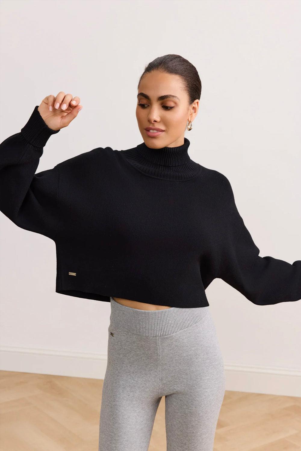 Olly cropped sweater Black