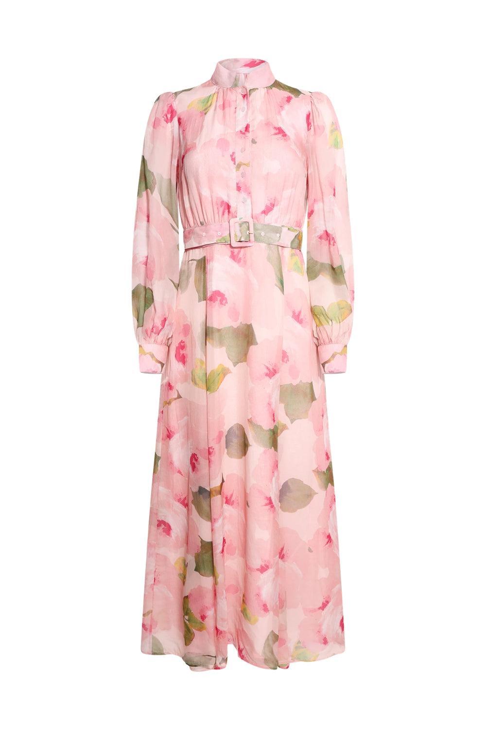 Organza Belt Dress Rosette