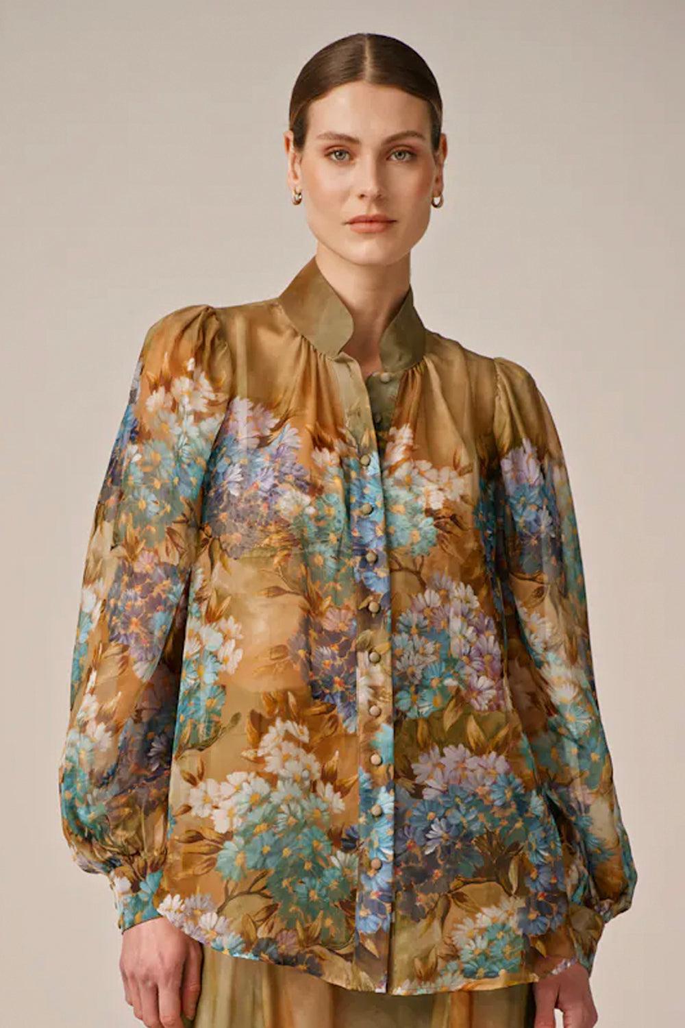 Organza Blouse Forest Flower