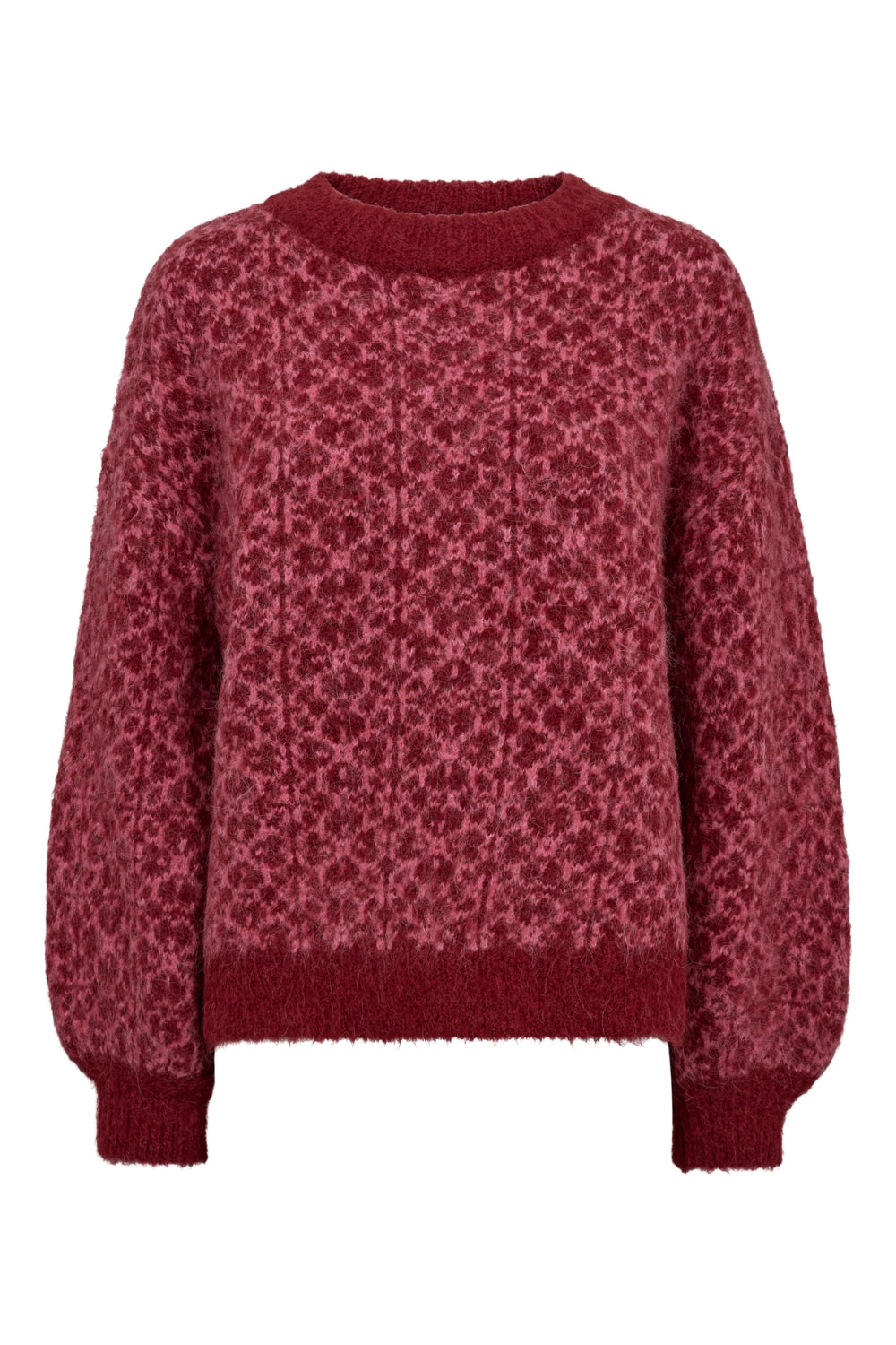 Oslo Knit Pullover Bordeaux/Rose