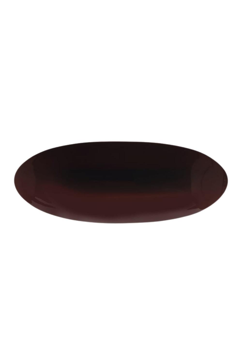 Oval Bone Clip Brown