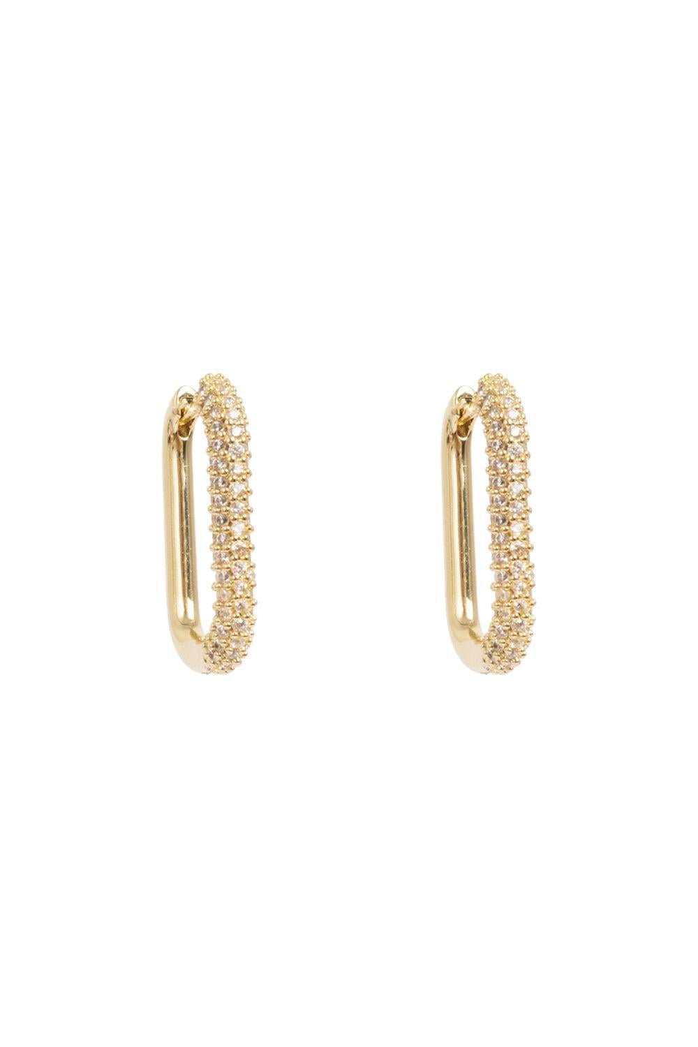 Oval Hoop Brass w/crystal