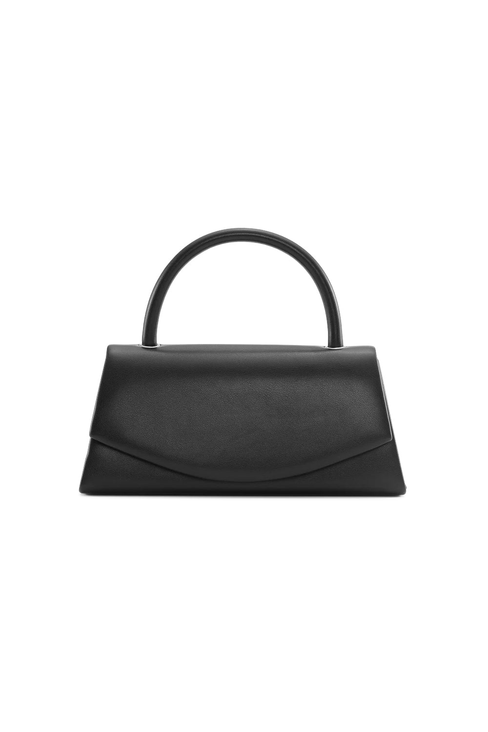 Overlapping Closure Handbag Black