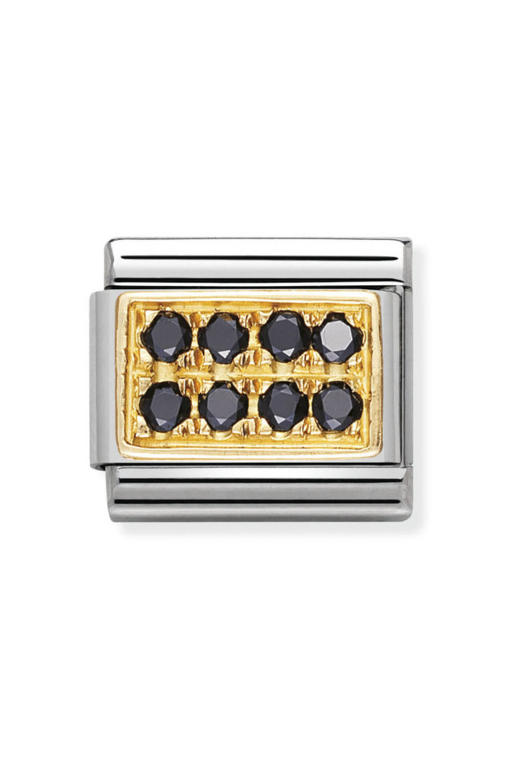 PAVE 18k gold and CZ Black