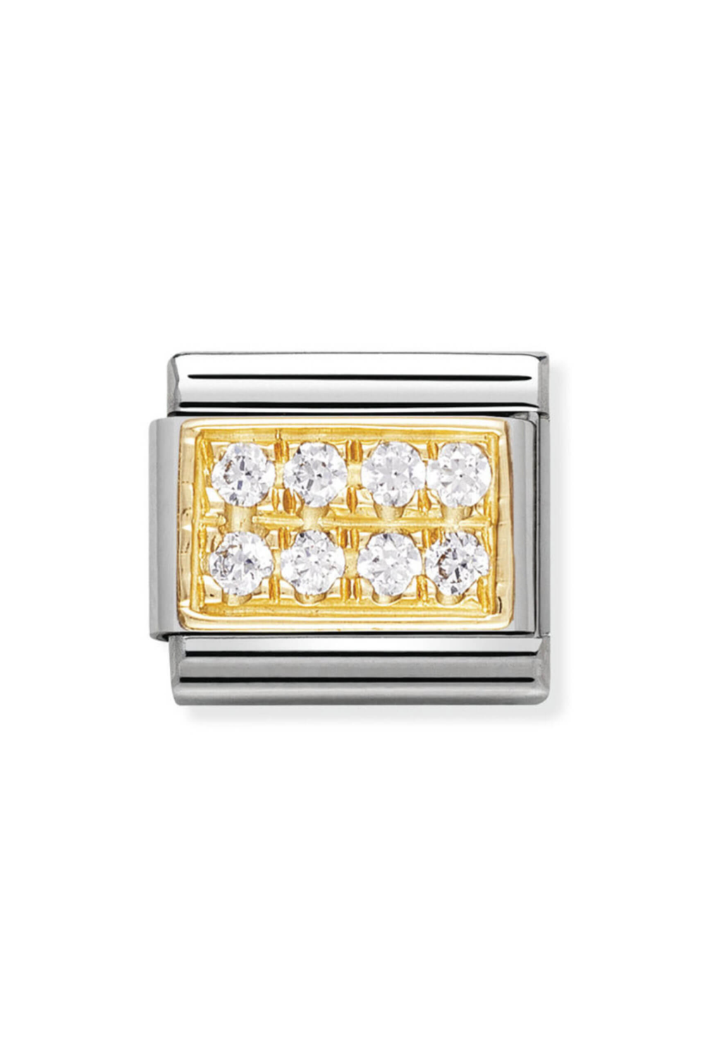 PAVE 18k gold and CZ White