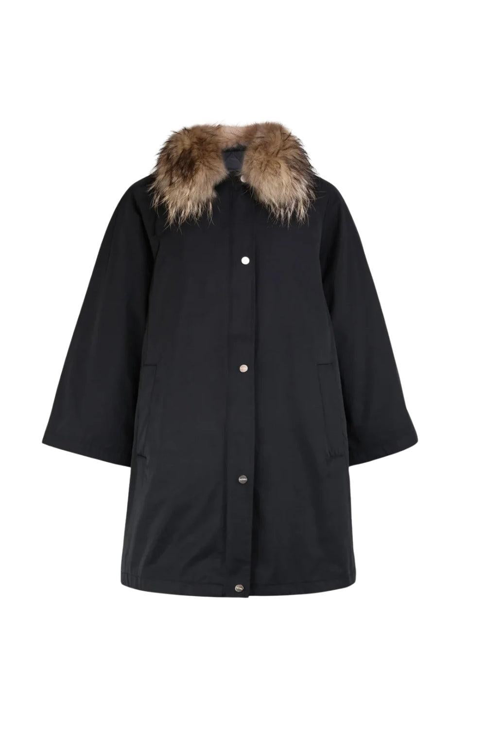 Padded A-line Parka Black