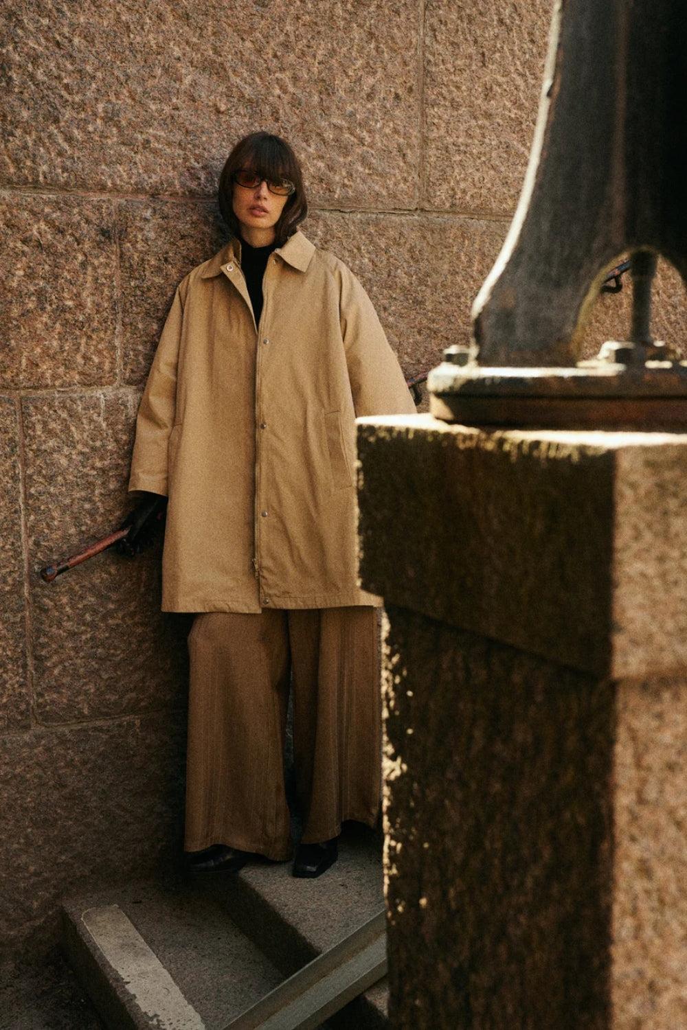 Padded A-line Parka Camel