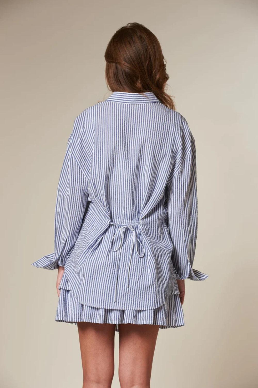Palermo Seersucker Stripe Navy
