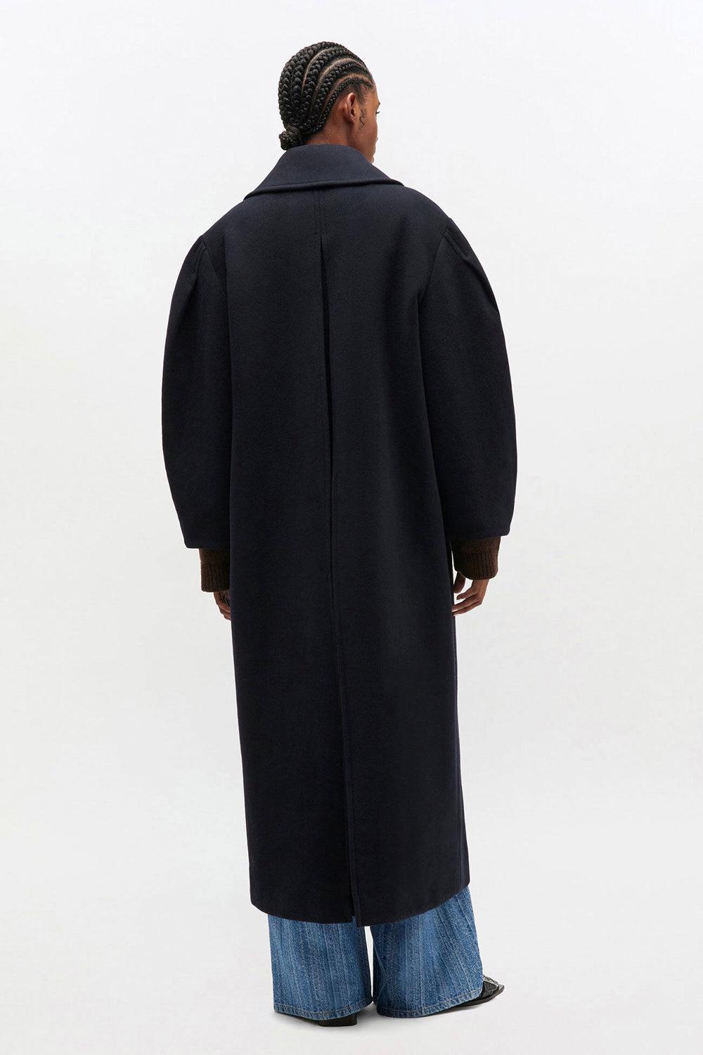 Peacoat Wool Long Coat Sky Captain