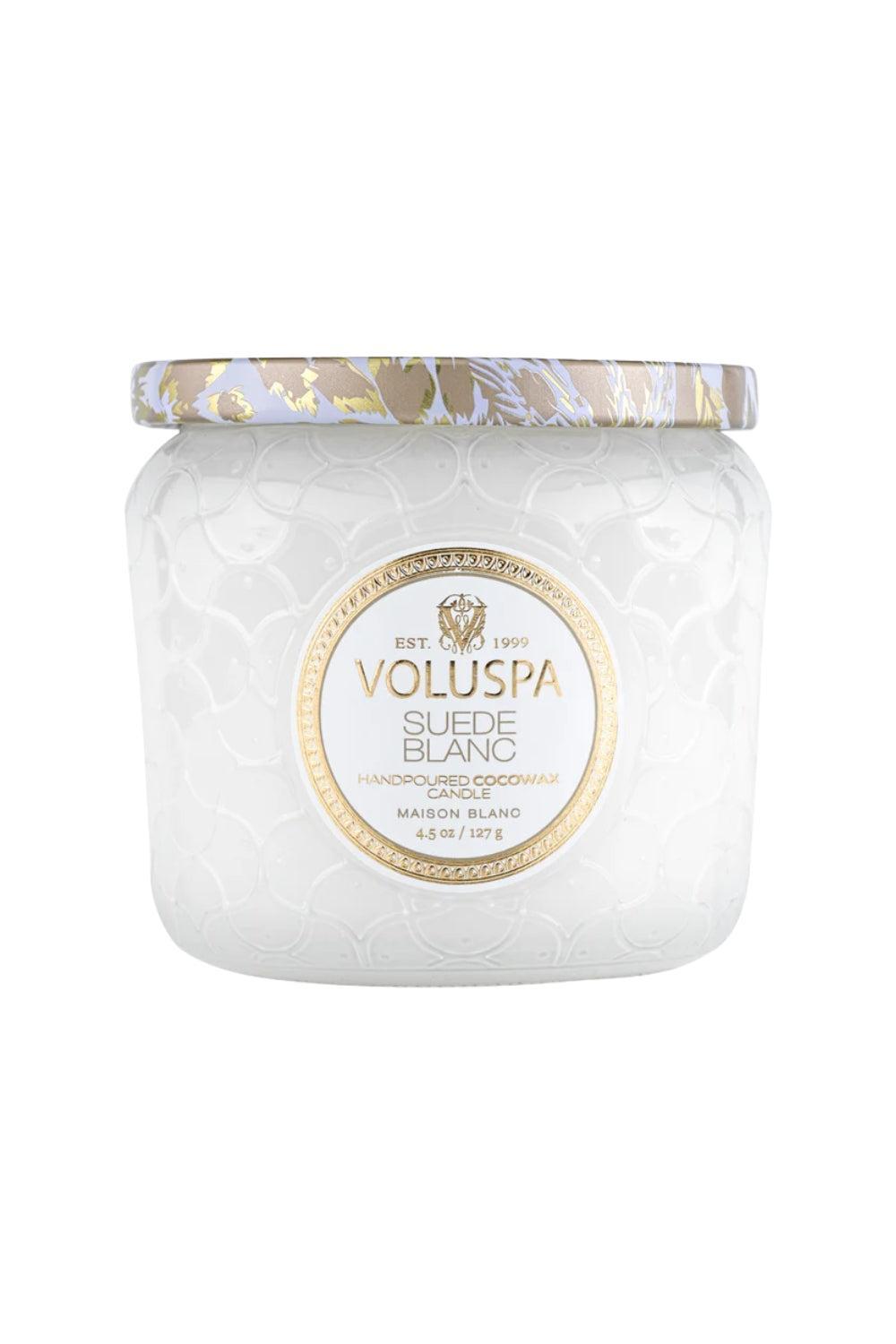 Petite Jar Candle Suede Blanc
