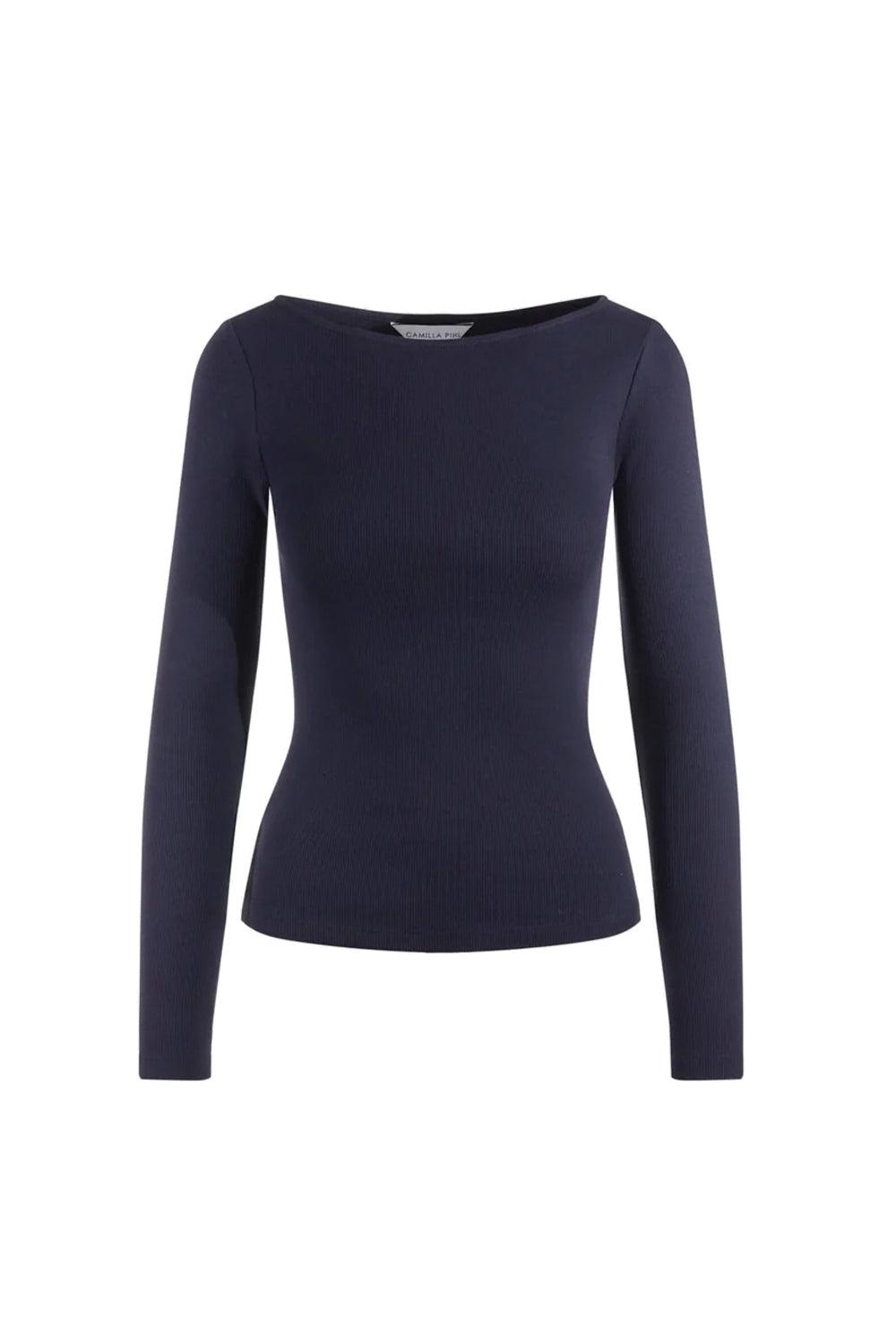 Petronella Rib Boatneck Navy