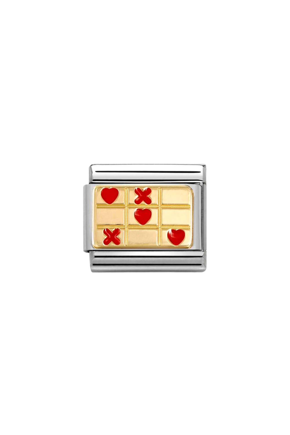 Plates 18K Gold & Enamel, Red Love Wins