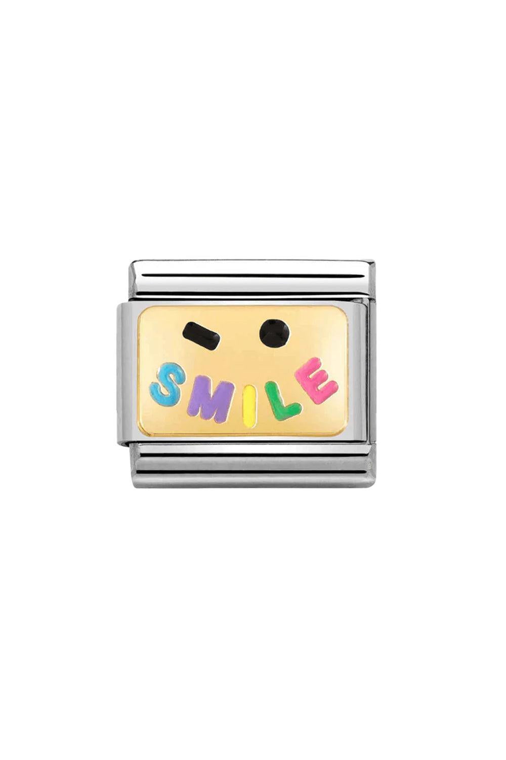 Plates 18K Gold & Enamel Smile