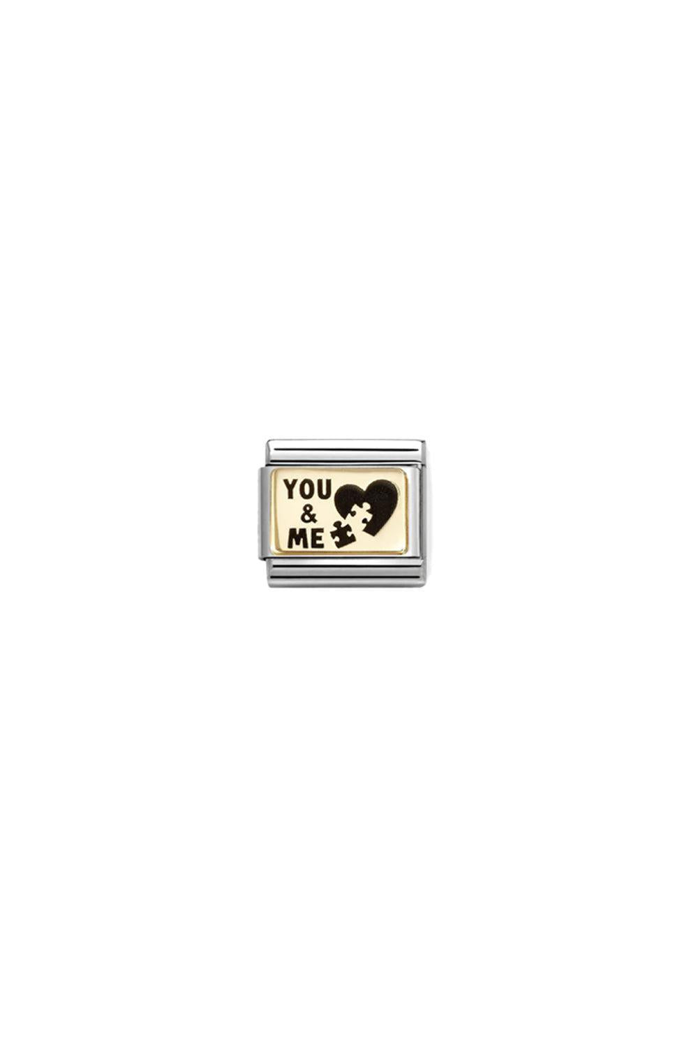 Plates 18K Gold & Enamel You & Me Puzzle