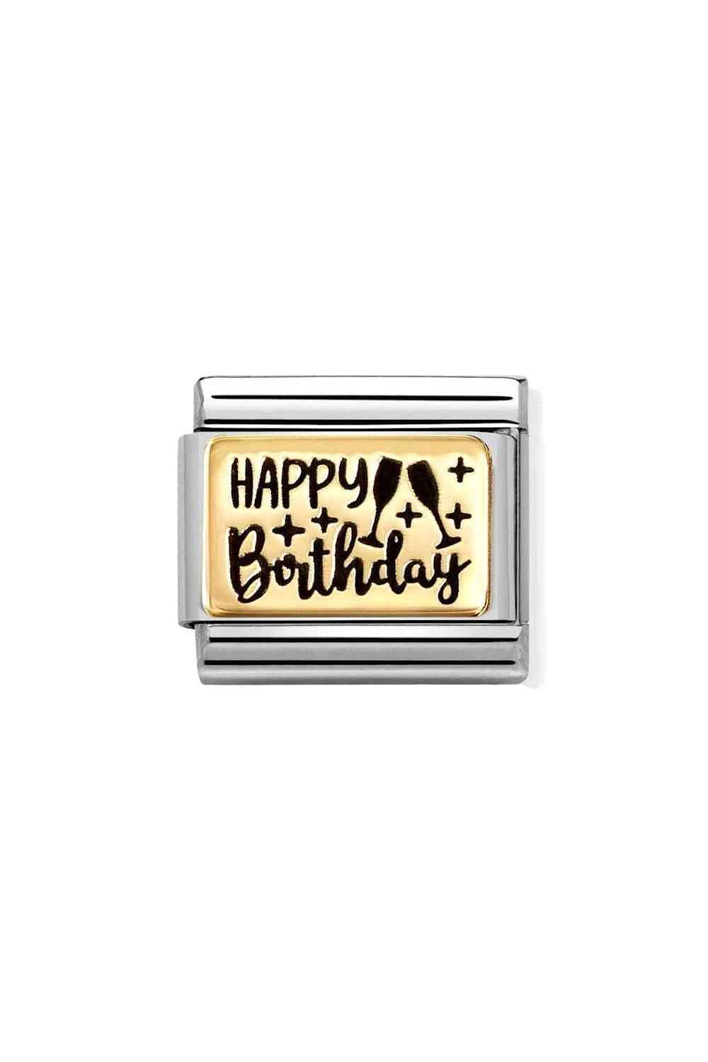 Plates 18K Gold Happy Birthday Cheers