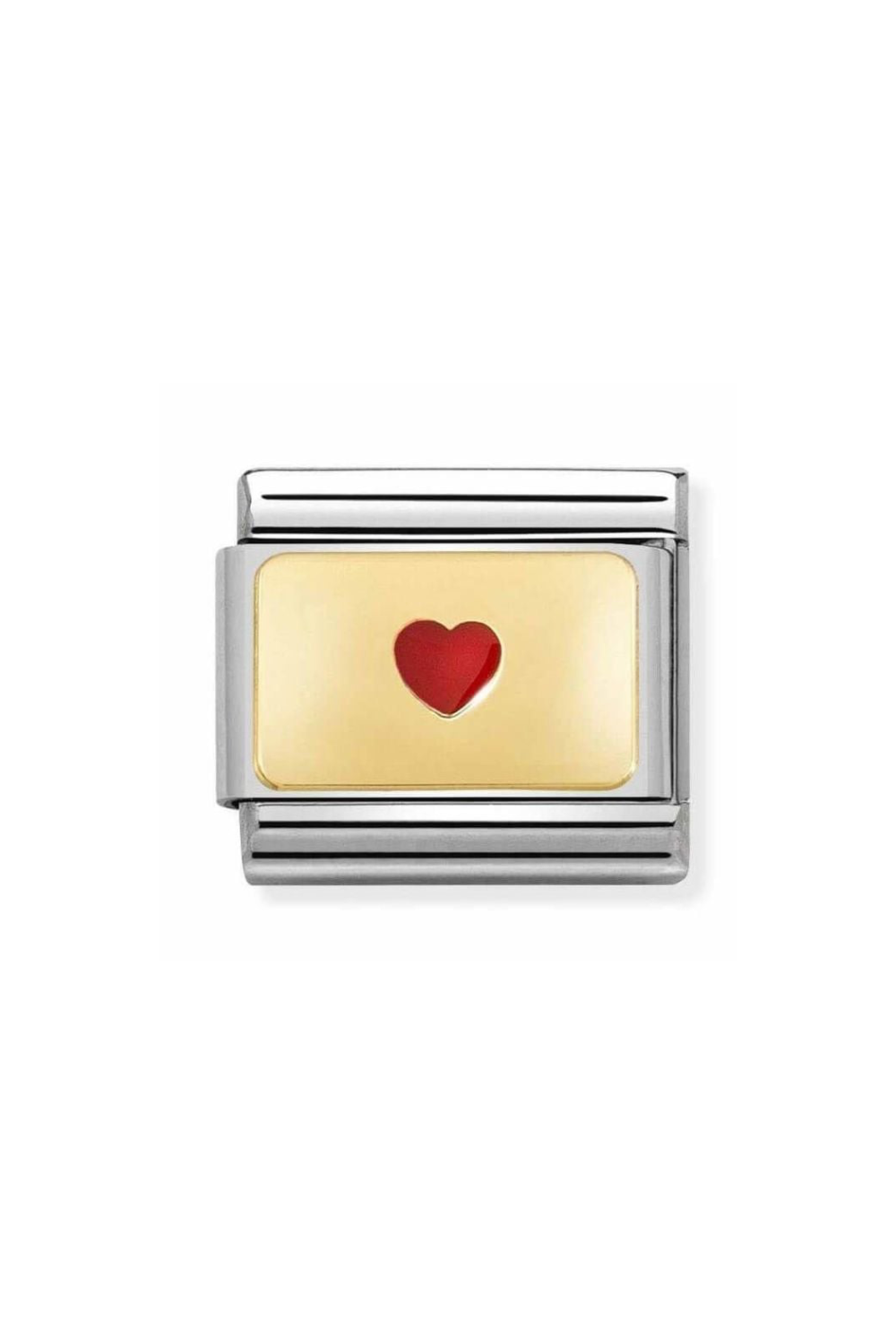 Plates 18k Gold & enamel Small red heart