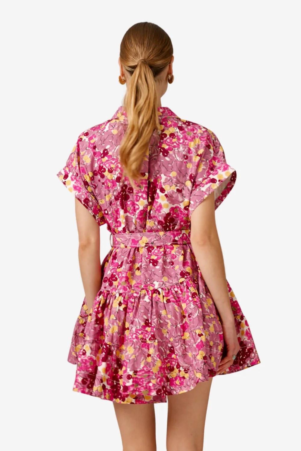 Poplin Belt Dress Bright Field