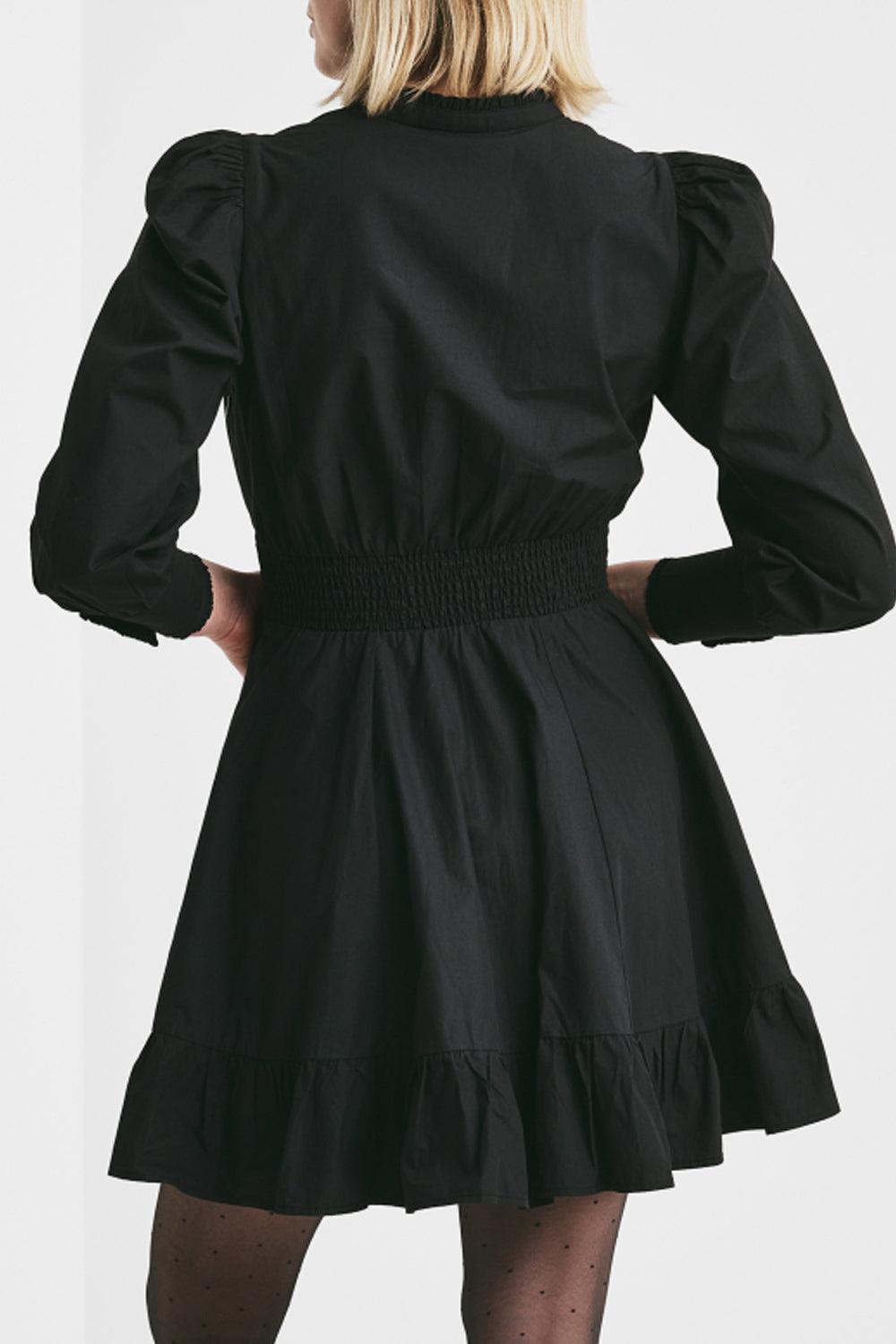 Poplin Mini Dress Black