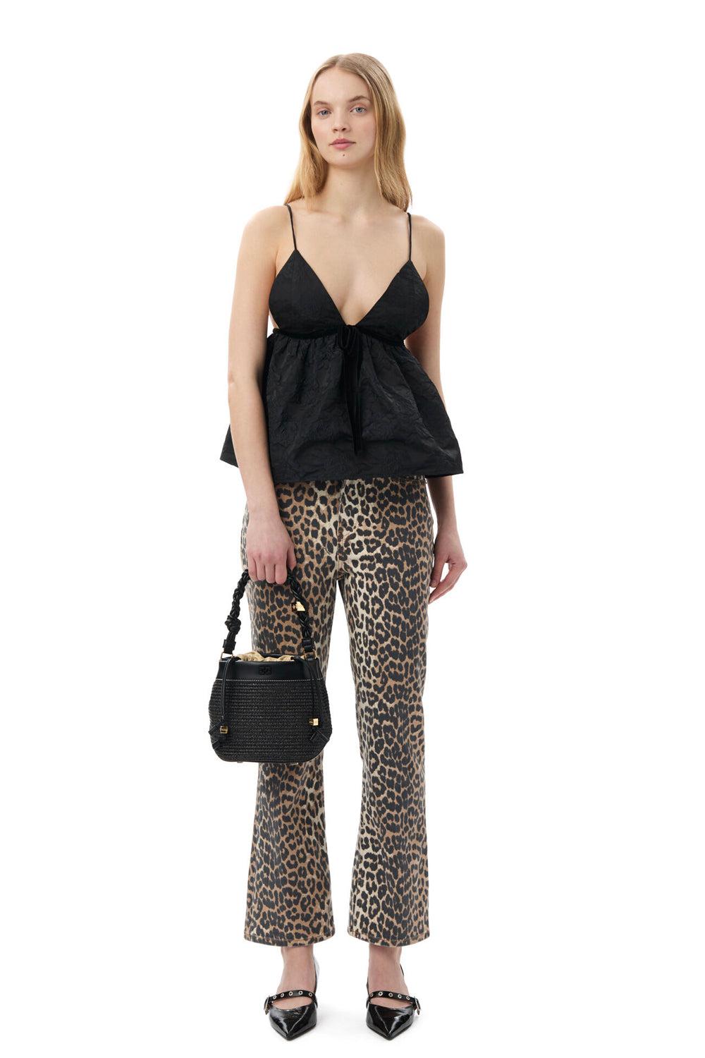 Print Denim Angi Leopard