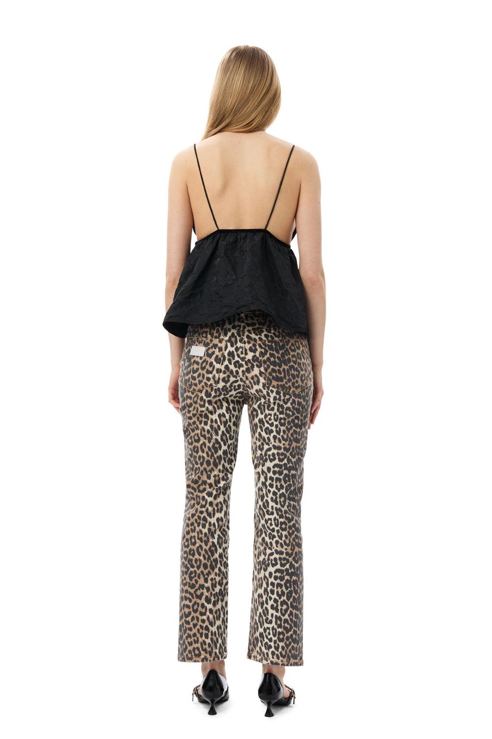 Print Denim Angi Leopard