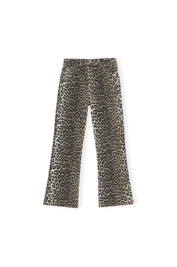 Print Denim Betzy Cropped Leopard Jeans