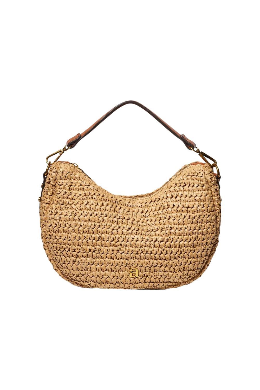 Raffia Shoulder bag Brown
