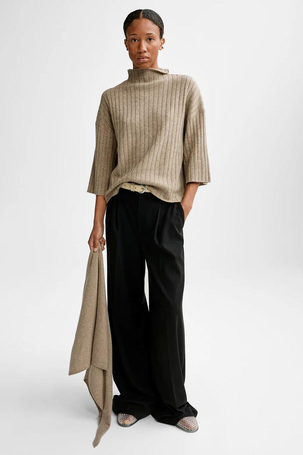 Ray Wool Cash Sweater Sahara