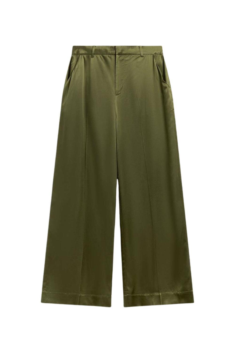 Reign Tailored Satin Moss Green