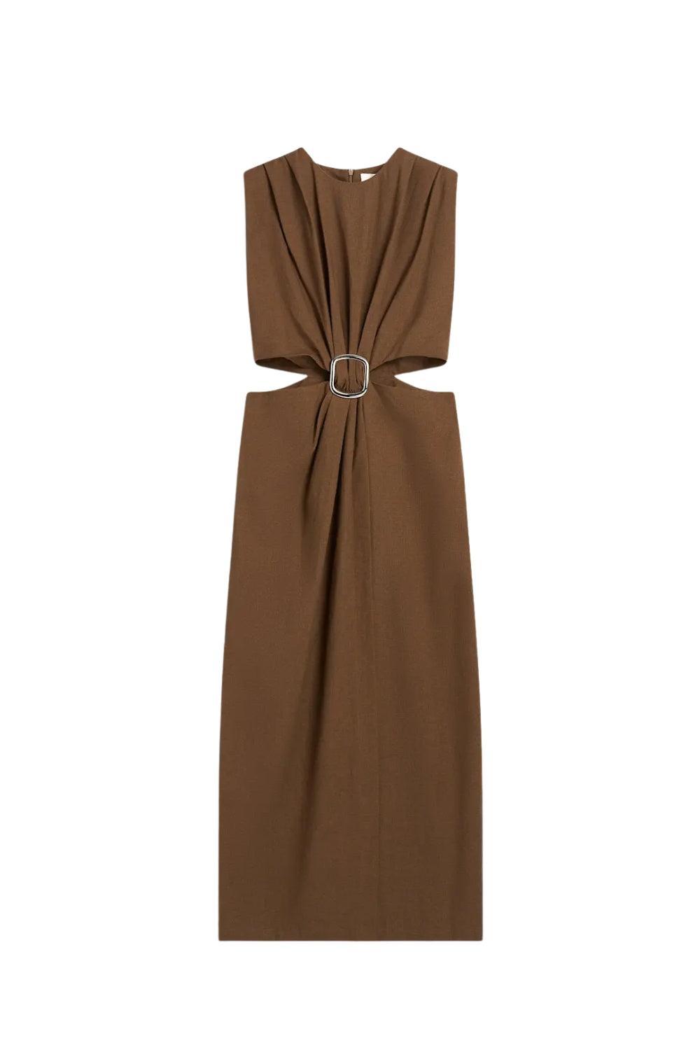 Riviera Dress Chestnut Brown