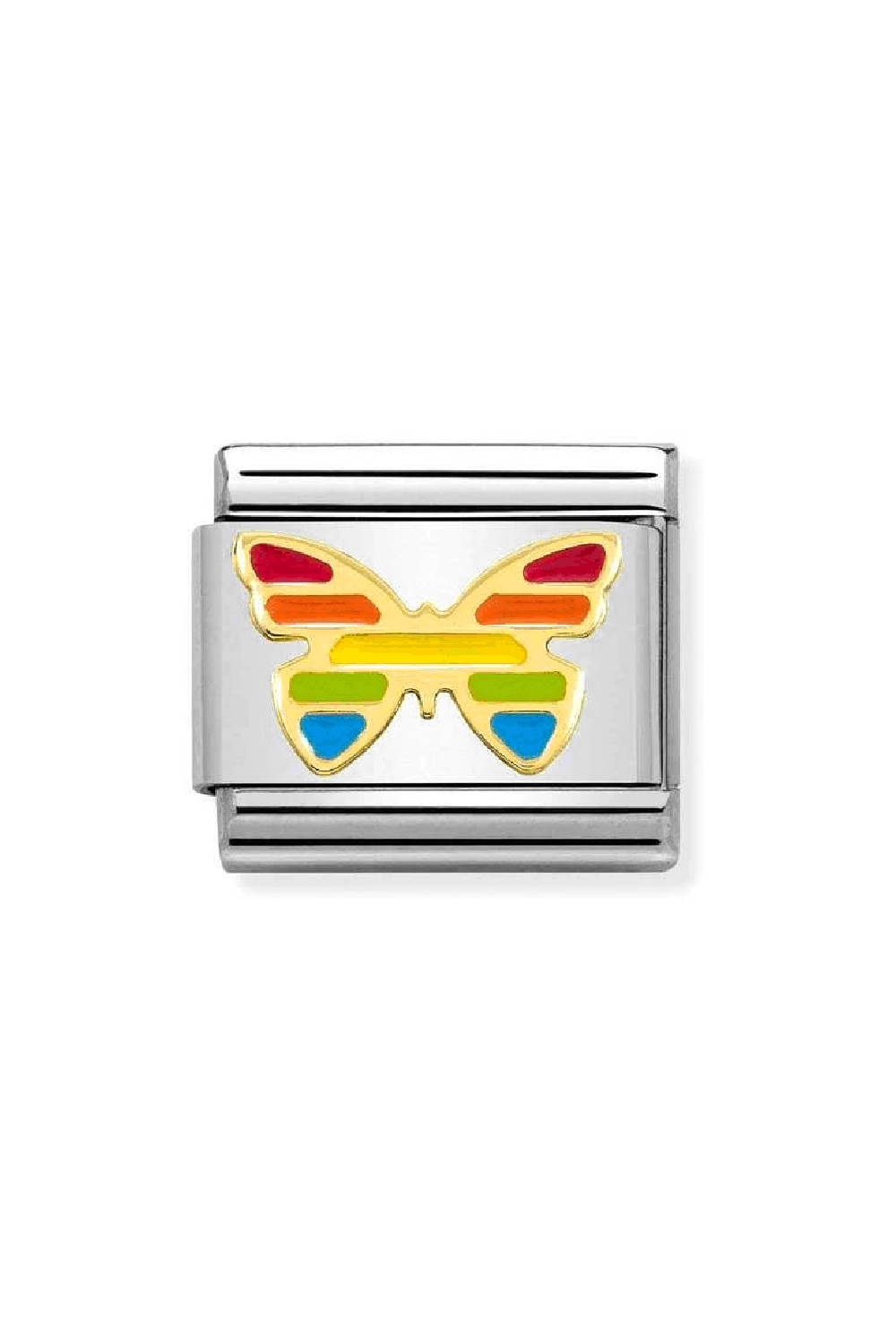 SYMBOLS 18k Gold & Enamel, Rainbow Butterfly