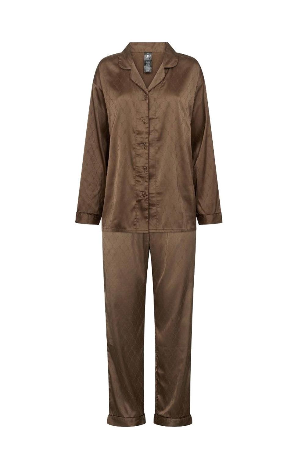 Satin Pyjamas Brown