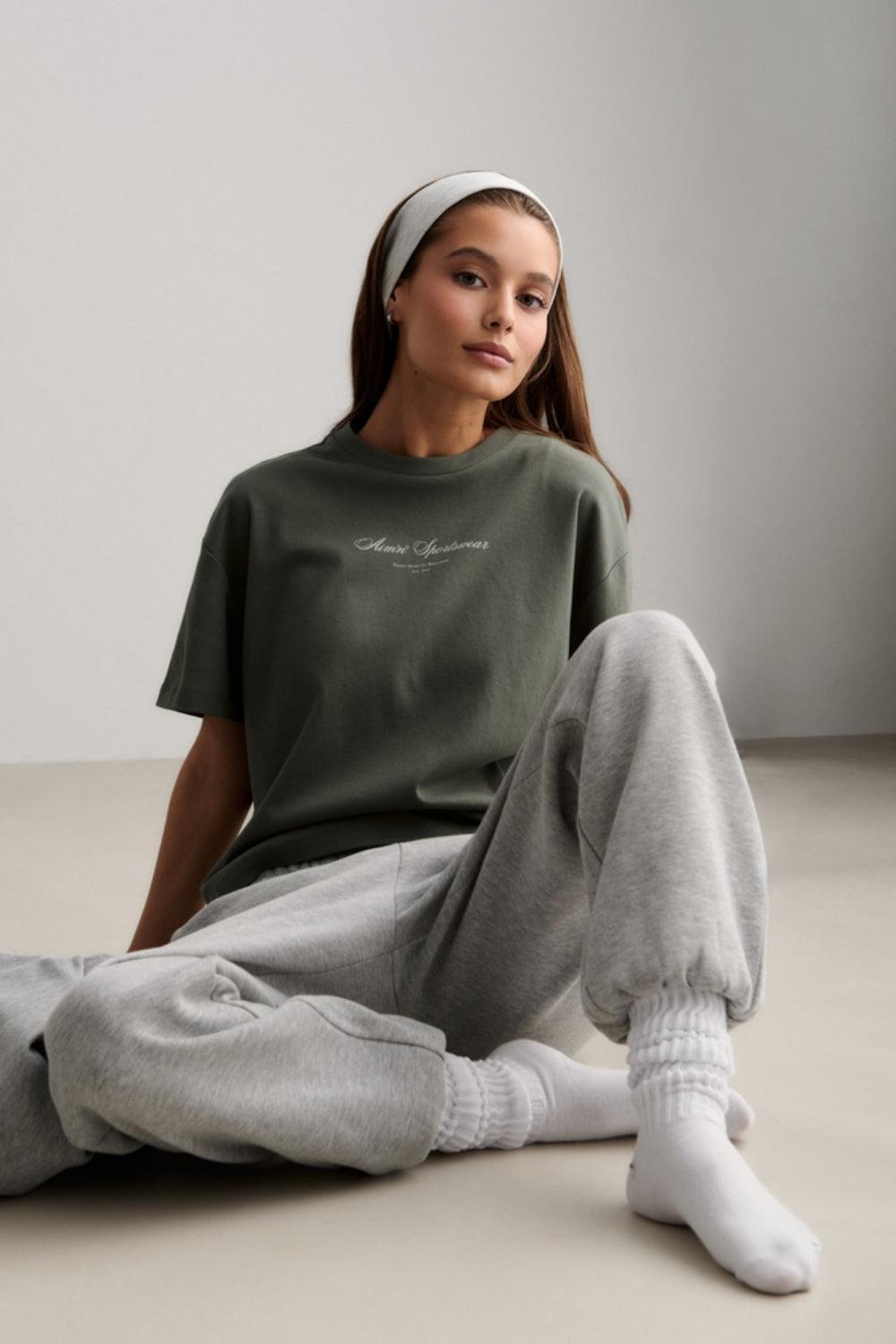 Script Boxy T-shirt Ivy