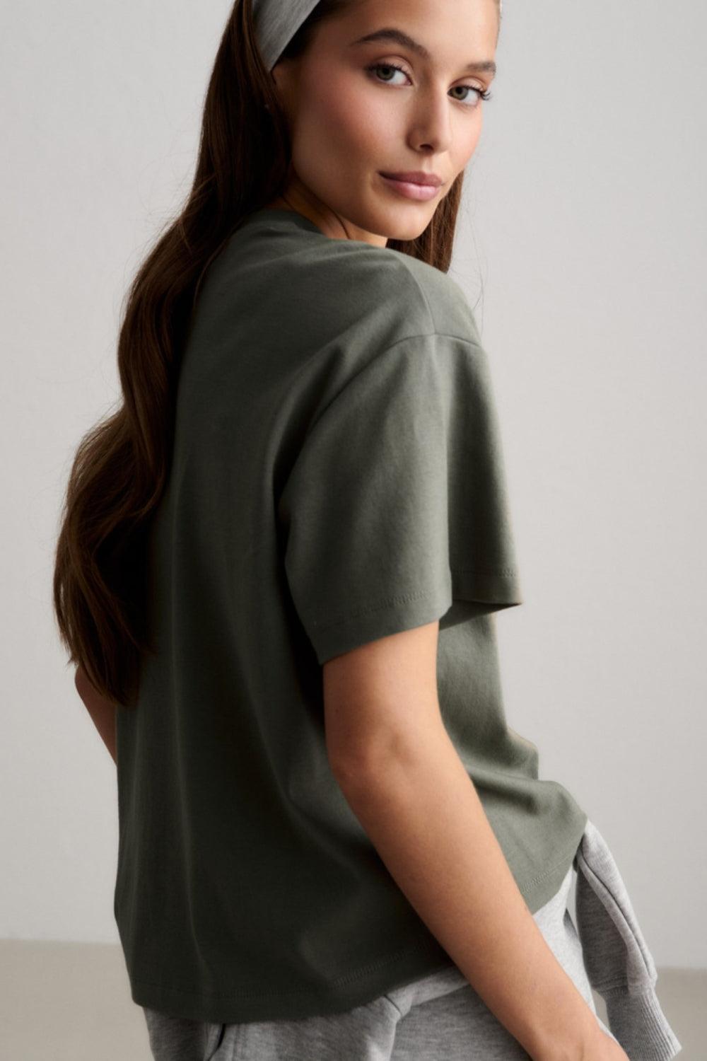 Script Boxy T-shirt Ivy