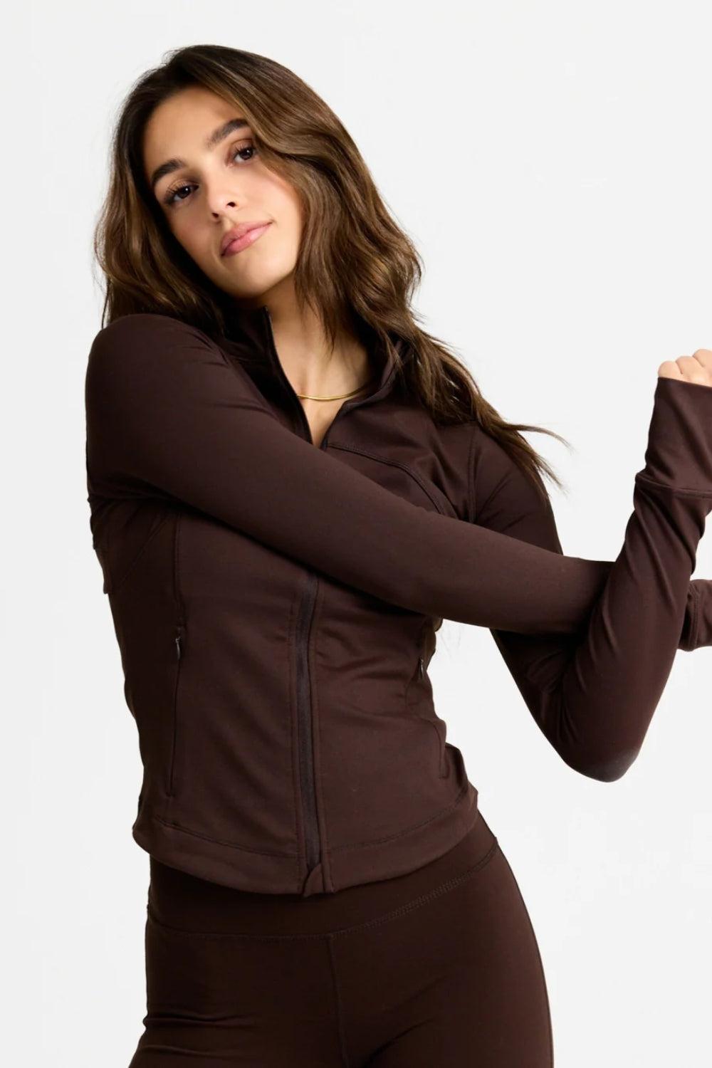 Sculptluxe Zip Jacket Espresso