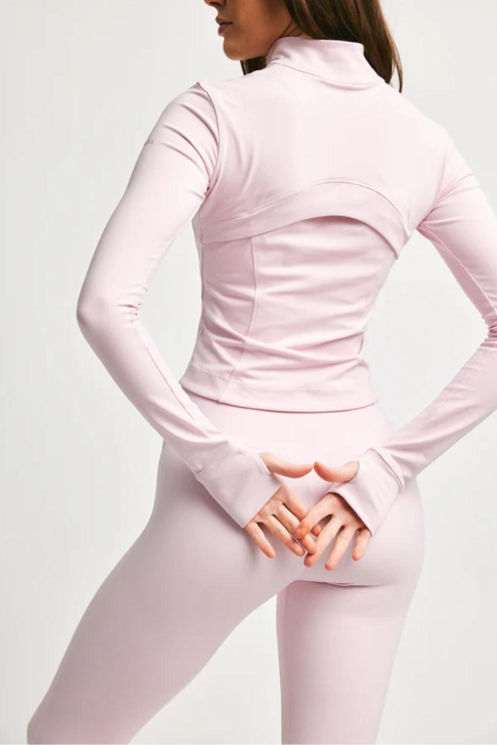 Sculptluxe Zip Jacket Millenial Pink