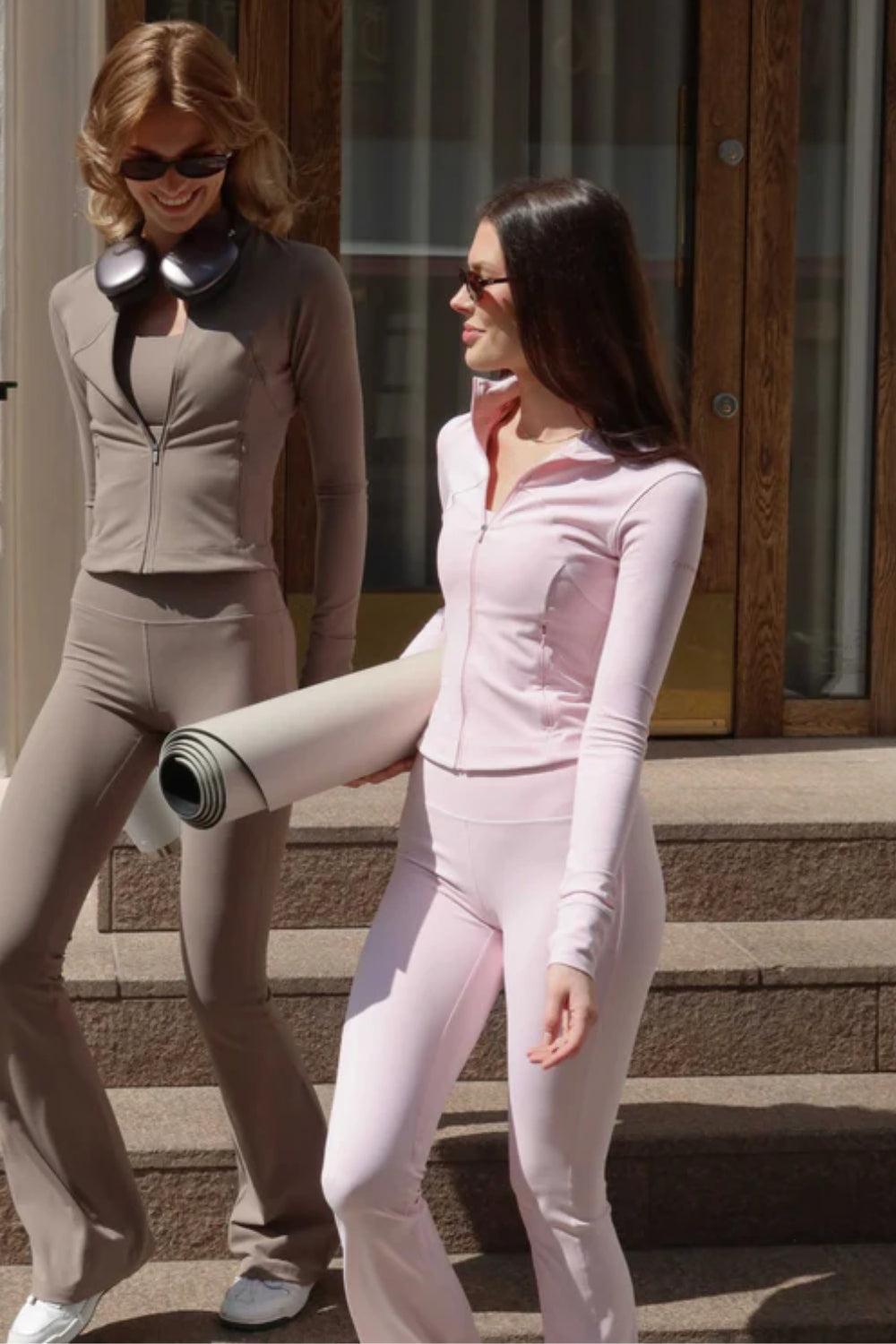 Sculptluxe Zip Jacket Millenial Pink