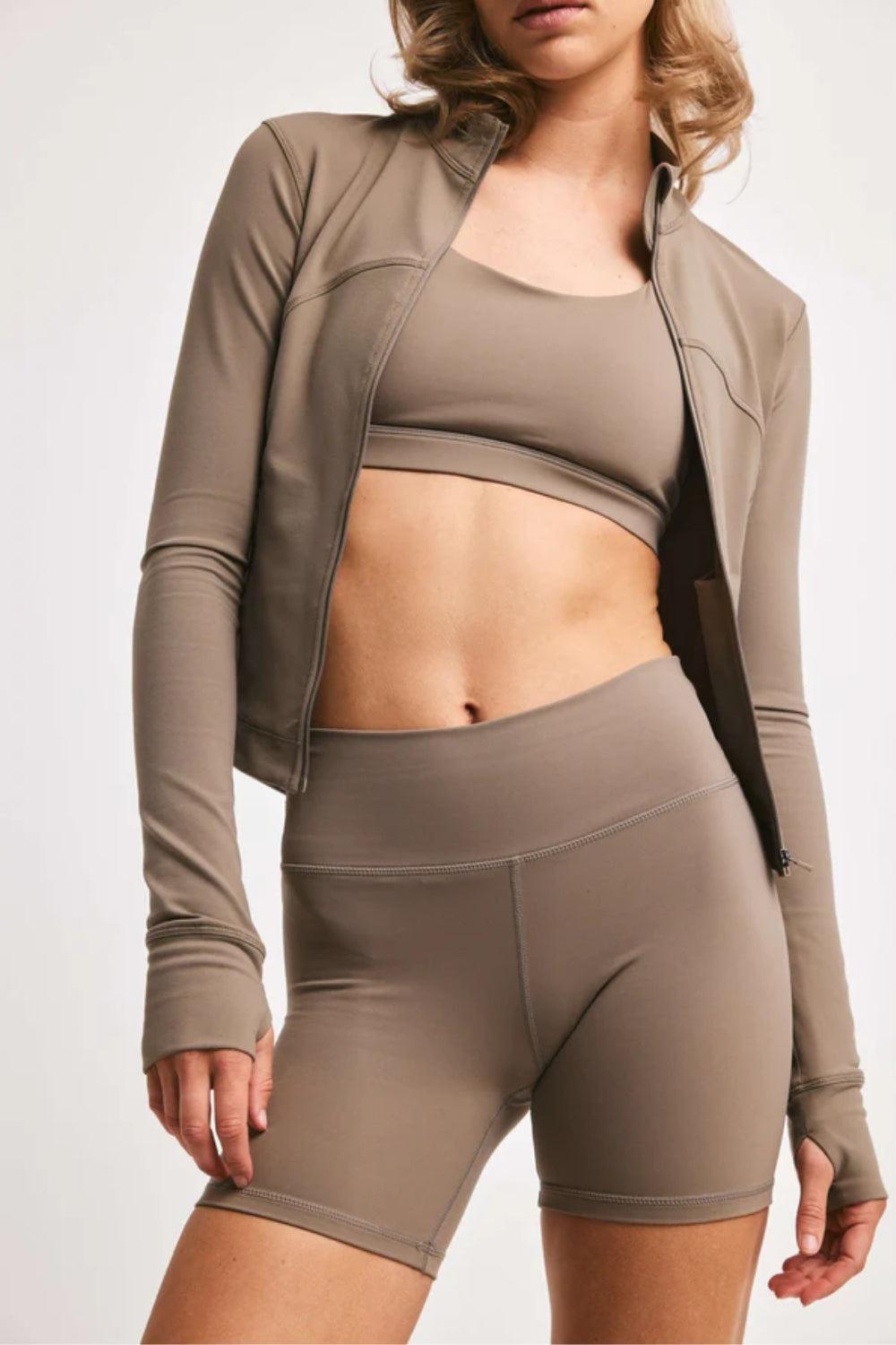 Sculptluxe Zip Jacket Truffle